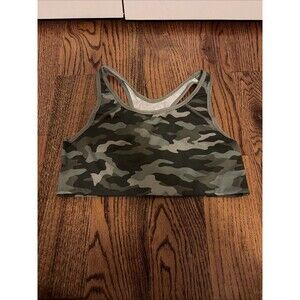 Victoria Secret PINK Ultimate Sport Bra Sz S B75 Green Camo